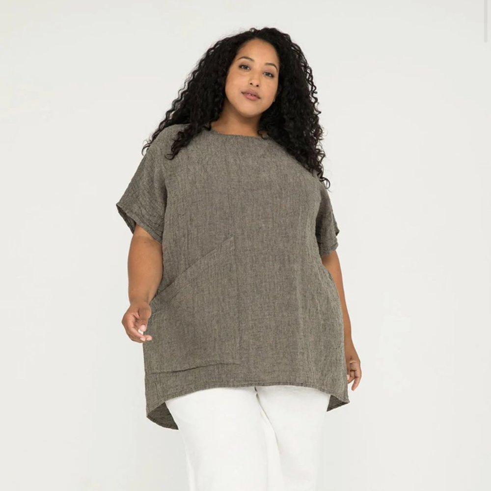 Elizabeth Suzann Harper Tunic in Linen Gauze